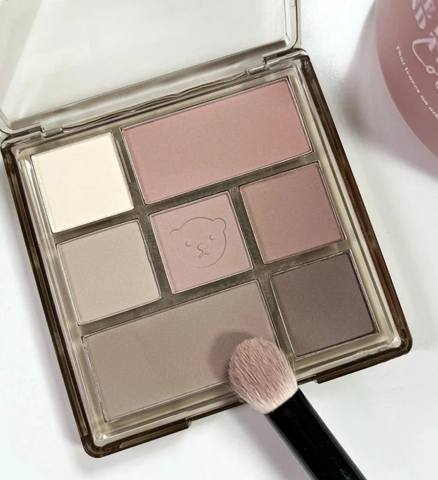 New 7Color Eye Shadow Tray Low Saturation Palette Full Matte Korean Eye Makeup Pigment Eyeshadow Tray Lasting Eye Makeup Palette