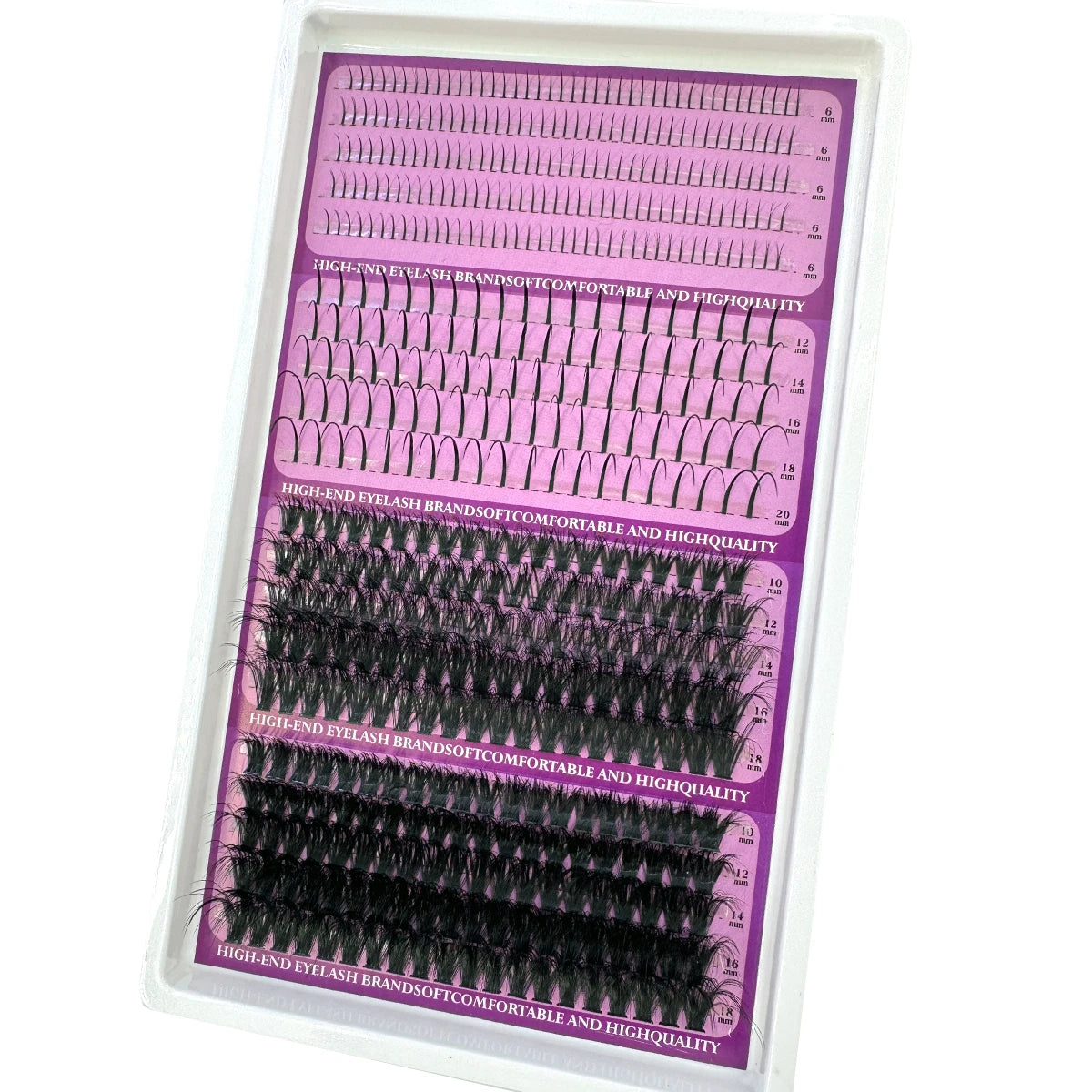 20Rows Lash Spikes Eyelash Clusters Volume Individual Lashes Wispy Eyelashes DIY Spiky Lash Extension Manga Clusters Eyelashes