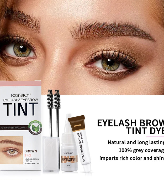 ICONSIGN Eyelash Eyebrow Dye Tint Kit Brow Enhancer Mascara Lift Tinting Tattoo Eyes Makeup Tools