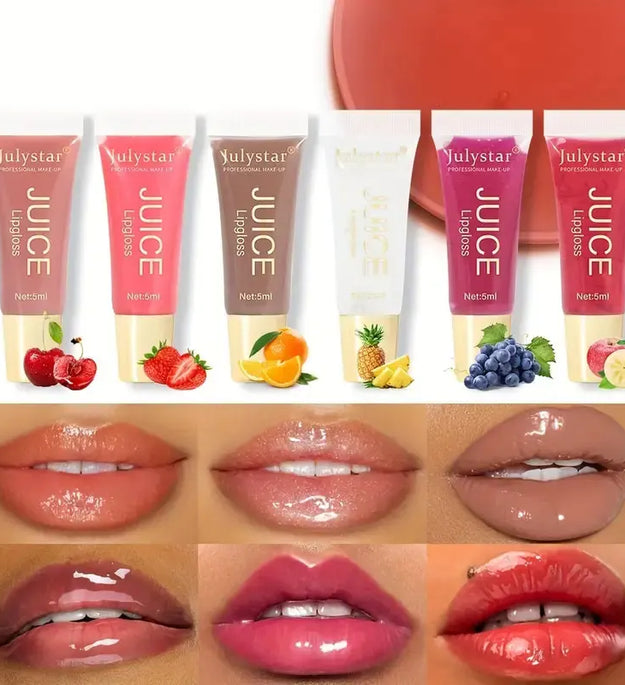 Watery Crystal Clear jelly Lip Oil Lip Balm Moisturizing And smoothingLip Lines Jelly Pout Lip Gloss Glass Lip Fruit Scent