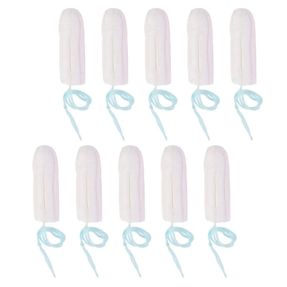 10Pcs Female Sanitary Tampons One-Time Lightweight Breathable Smooth Push- Travel Friendly Women Menstrual Care