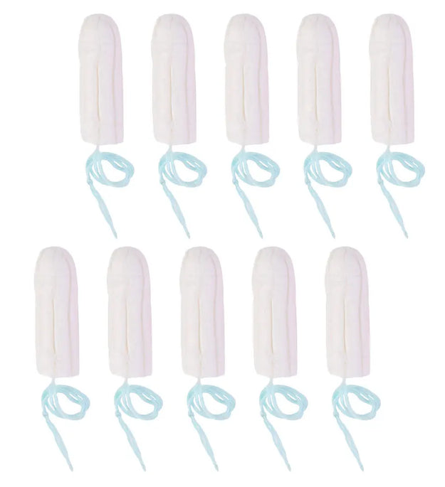 10Pcs Female Sanitary Tampons One-Time Lightweight Breathable Smooth Push- Travel Friendly Women Menstrual Care
