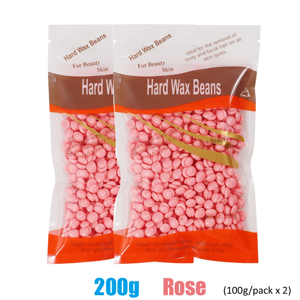 500g/200g/50g Hard Wax Beans for Hair Removal Body European Brazilian Pearl for Wax Warmer Waxing Beans for Wax Heater Machine