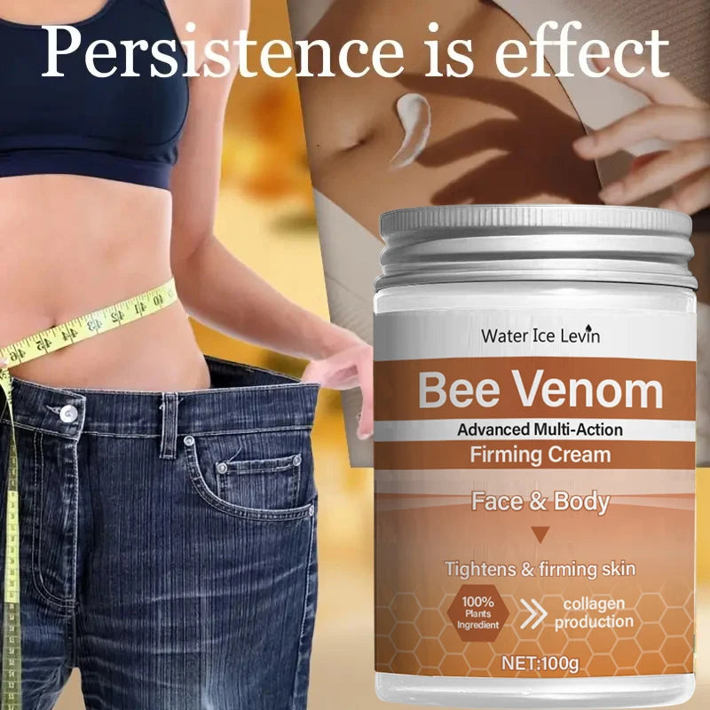 Bee Venom Firming Abdominal Cream - Plant-Based, Moisturizing and Moisturizing Contains Hyaluronic Acid Suitable for All Skin Types, Gentle for Sensitive Skin, Turmeric Skin Care - BlissFully