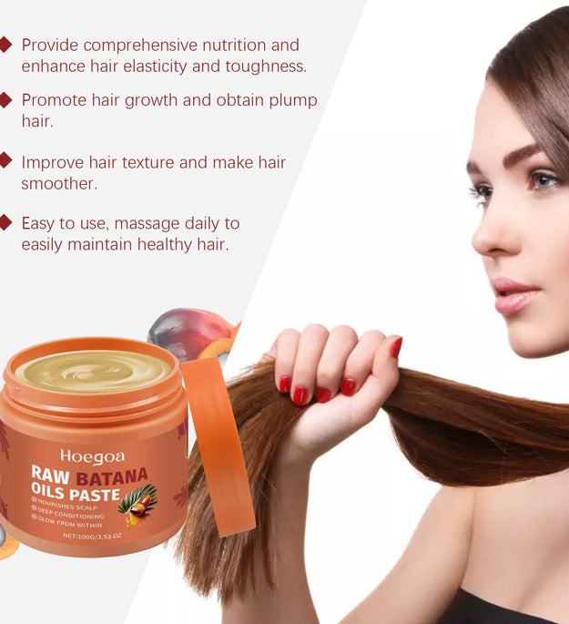Damaged Repairing Hair Mask Organic Batana Oil Dry Hair End Repair Hair Anti-Loss Smoothing Treatment Hair Conditioner Hair Care - BlissFully