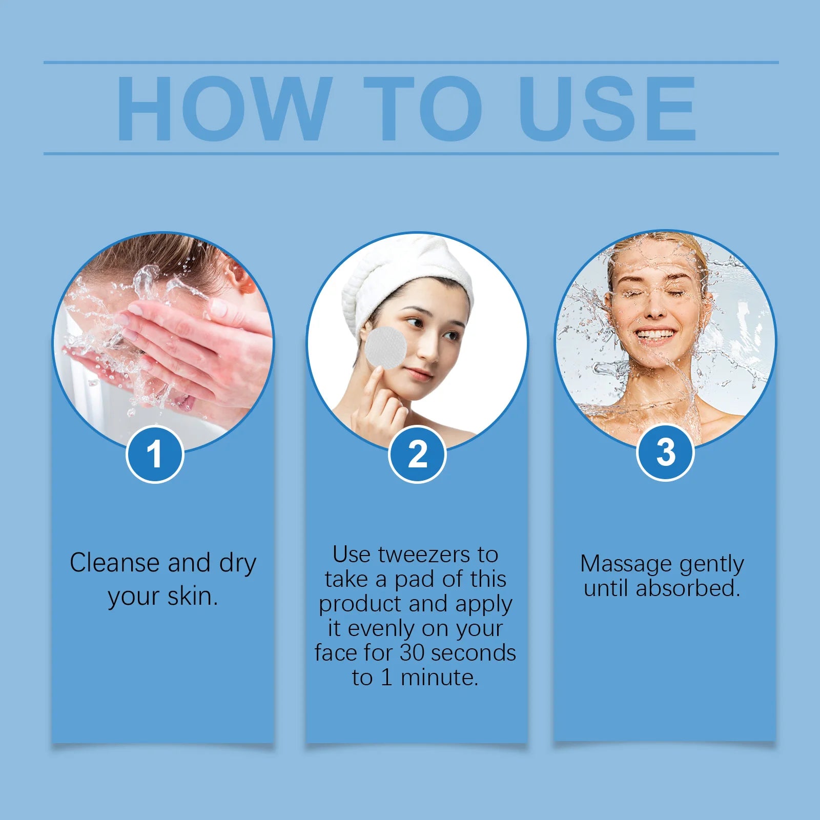 Hoygi 70pcs Salicylic Acid Exfoliating Pads for Face Gentle Skin Brightening Toner Wipes with Glycolic Acid for Smooth Texture