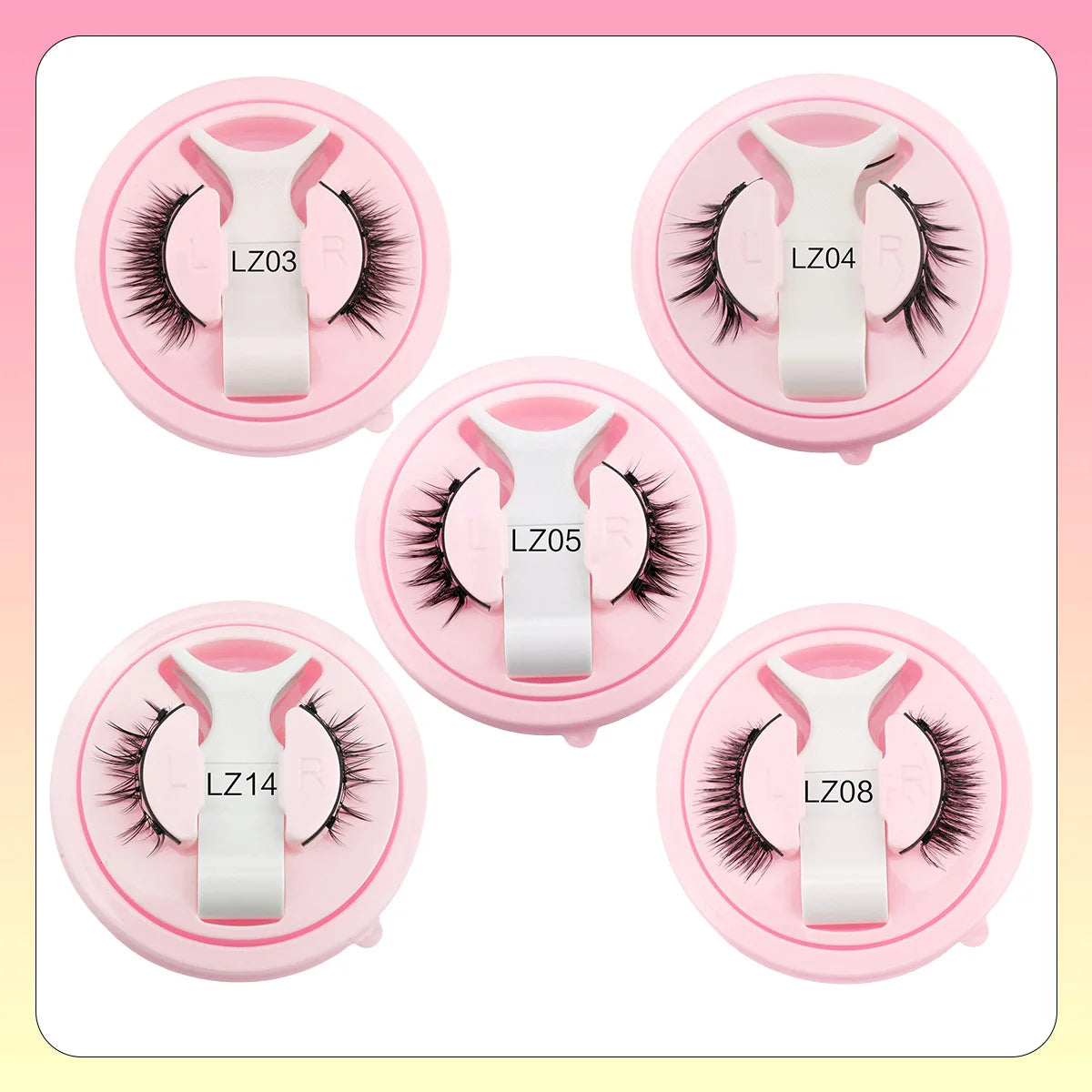 Wholesale 5/1 Pair Magnetic Eyelashes With Tweezer Set Reusable Magnetic Lash Extension Natural Curler False Eyelashes Makeup