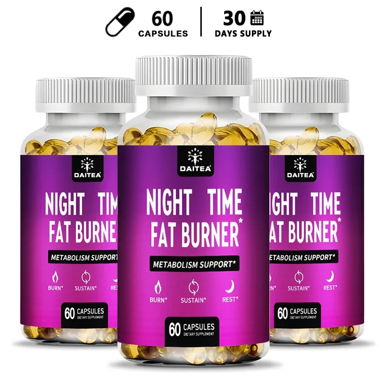 Nighttime Fat Burner - Carb Blocker, Metabolism, Fat Burning Supplement