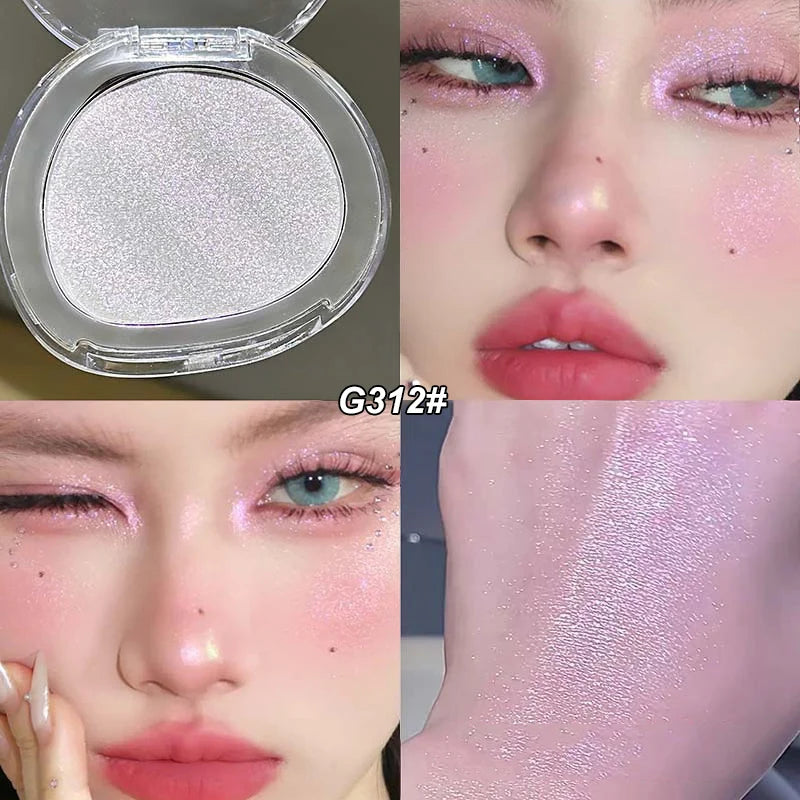 6 Colors Rose Diamond Highlighter Powder Palette Glitter Brighten Gloss Makeup Ultra-concentrated Glitter Face Contour Cosmetics