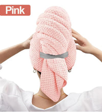 Microfiber Hair Towel Extra Large Wrap Quick Dry Hair Towel Wrap With Elastic Band , Ultra Absorbent Soft Hair Towel Wrap Turban - BlissFully