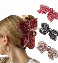 1pc new double-sided cashew flower love grabbing clip butterfly knot hair clip summer vacation shark clip fashion - BlissFully