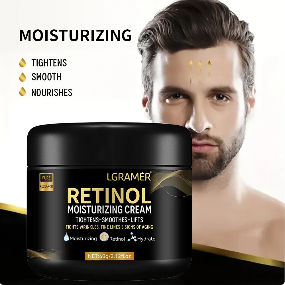 Men's Retinol Face Moisturizer Moisturizing Retinol Cream Anti-Wrinkle Aging Moisturizing Shrink Pores Whitening Smooth Retinol - BlissFully