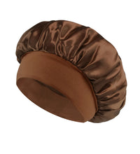 1pcs Soft Silk Satin Lined Bonnet Large Satin Hair Bonnet Household Sleep Shower Cap Hair Wrap Cover for Long Hair Salon Tool - BlissFully