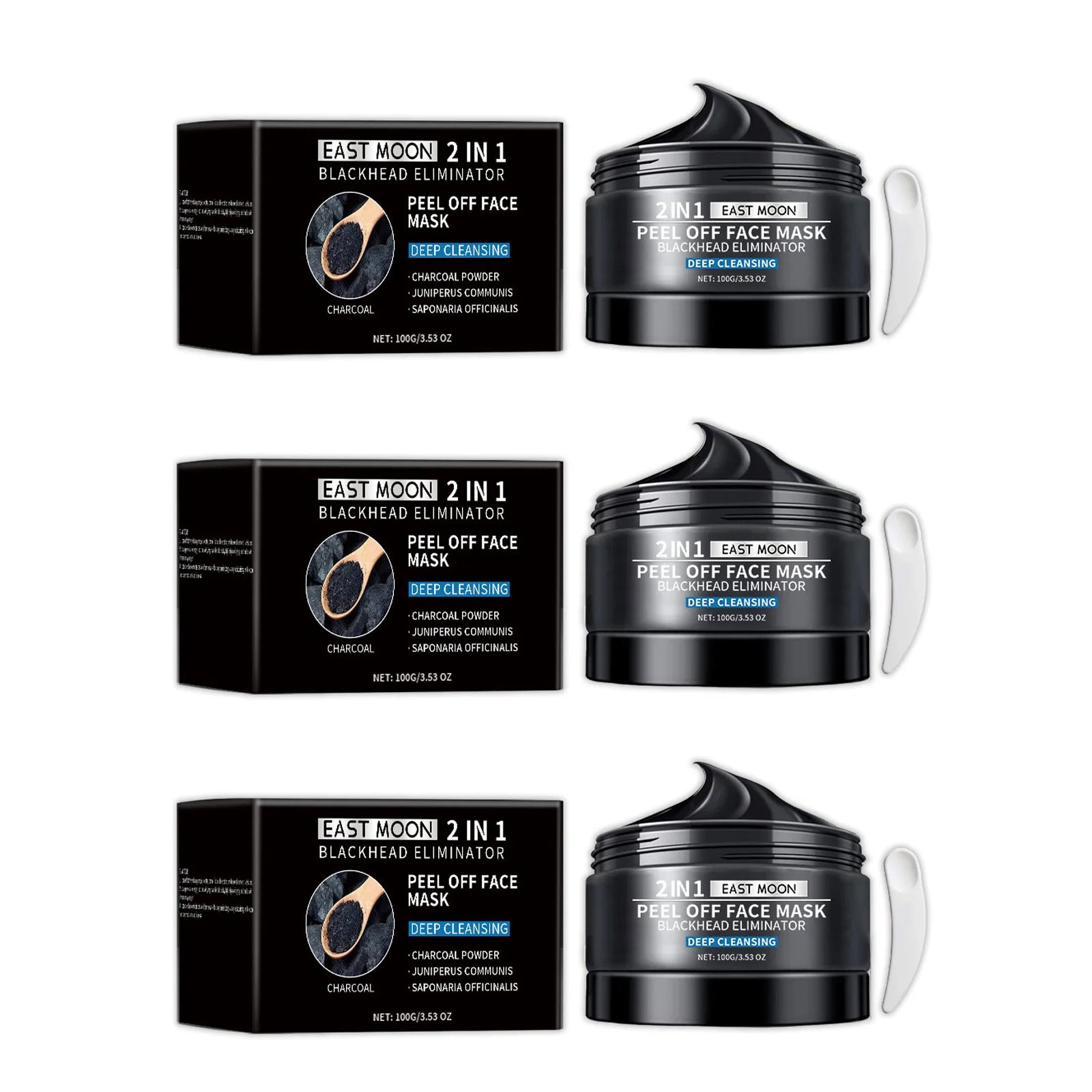 Bamboo Charcoal Blackhead Remover Mask Purifying Shrink Pore Deep Cleansing Oil Control Exfoliator Peel Mud Mask Skin Care