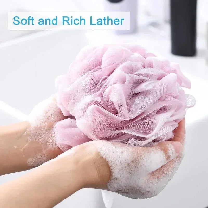 Large Bath Ball Rich Bubble Bath Towel Scrubber Body Cleaning Mesh Shower Wash Sponge Bathroom Accessories