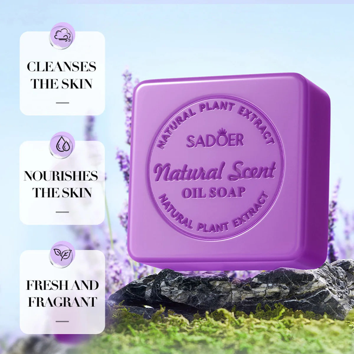 Lavender Essential Oil Soap, Handmade Soap, Facial Cleansing And Bath Soap, Deep Cleansing Skin Soap