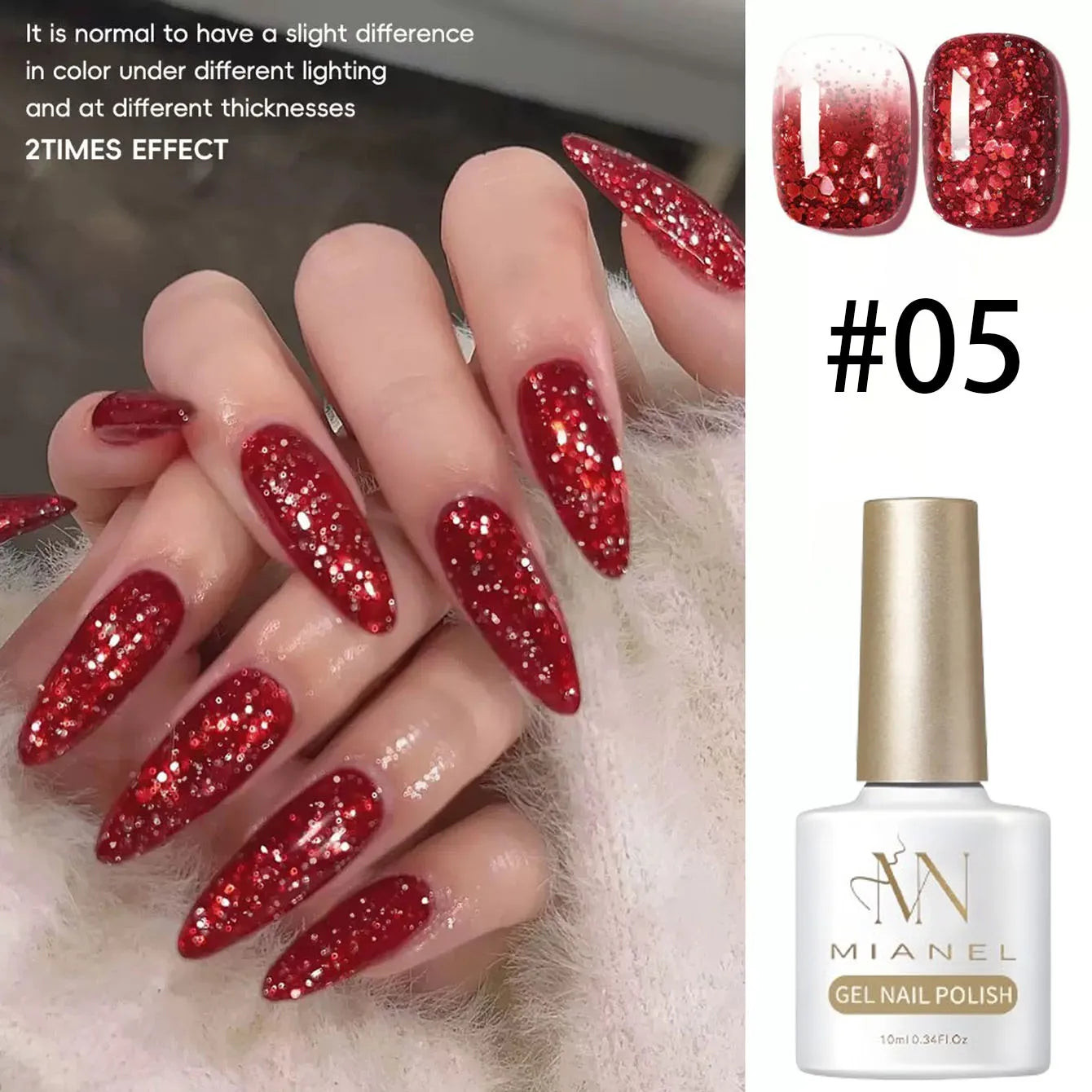 12ML 1-21PCS Winter And Autumn Whitening Red Glass Bead Cat Eye Magnet Gel Nail Polish Christmas Nails Nail Set Nail Art