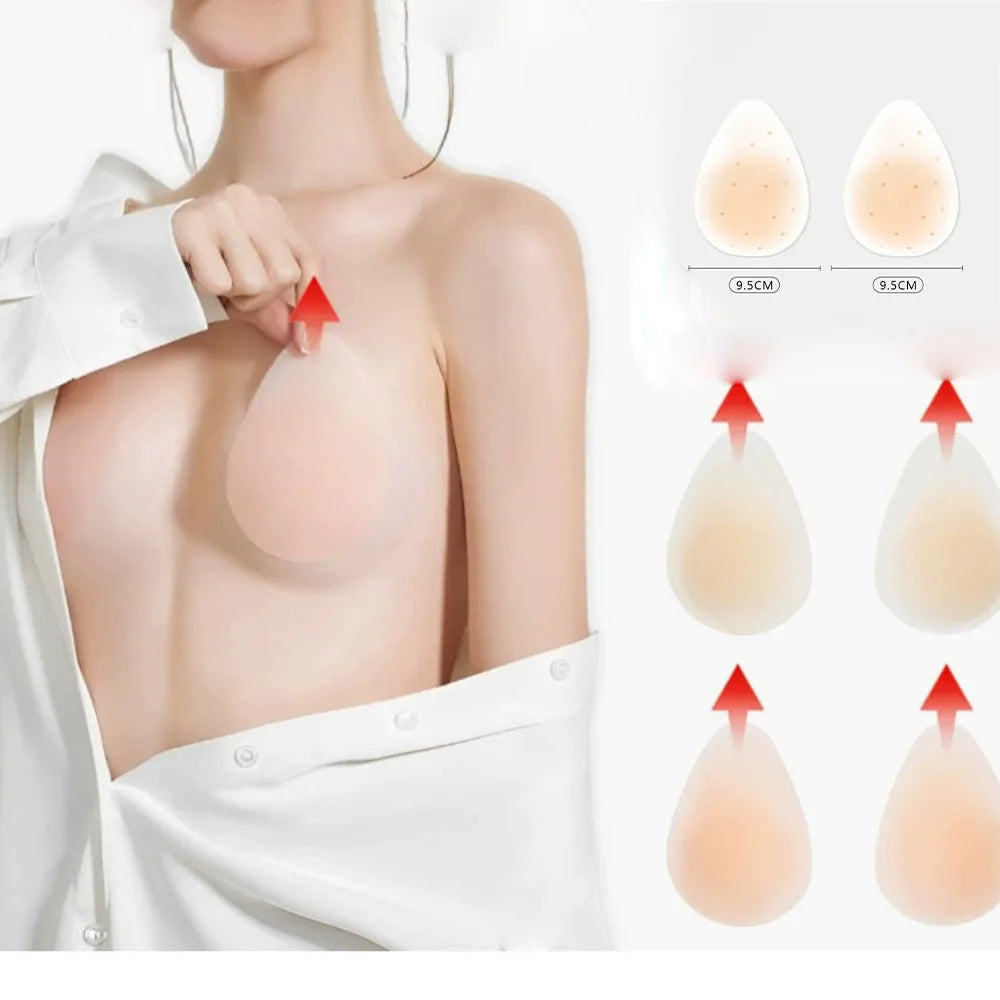 1Pair Silicone Nipple Cover Push UP Breast Boob Tape Invisible Chest Stickers For Women Sticky Bra Pads Intimate Accessories