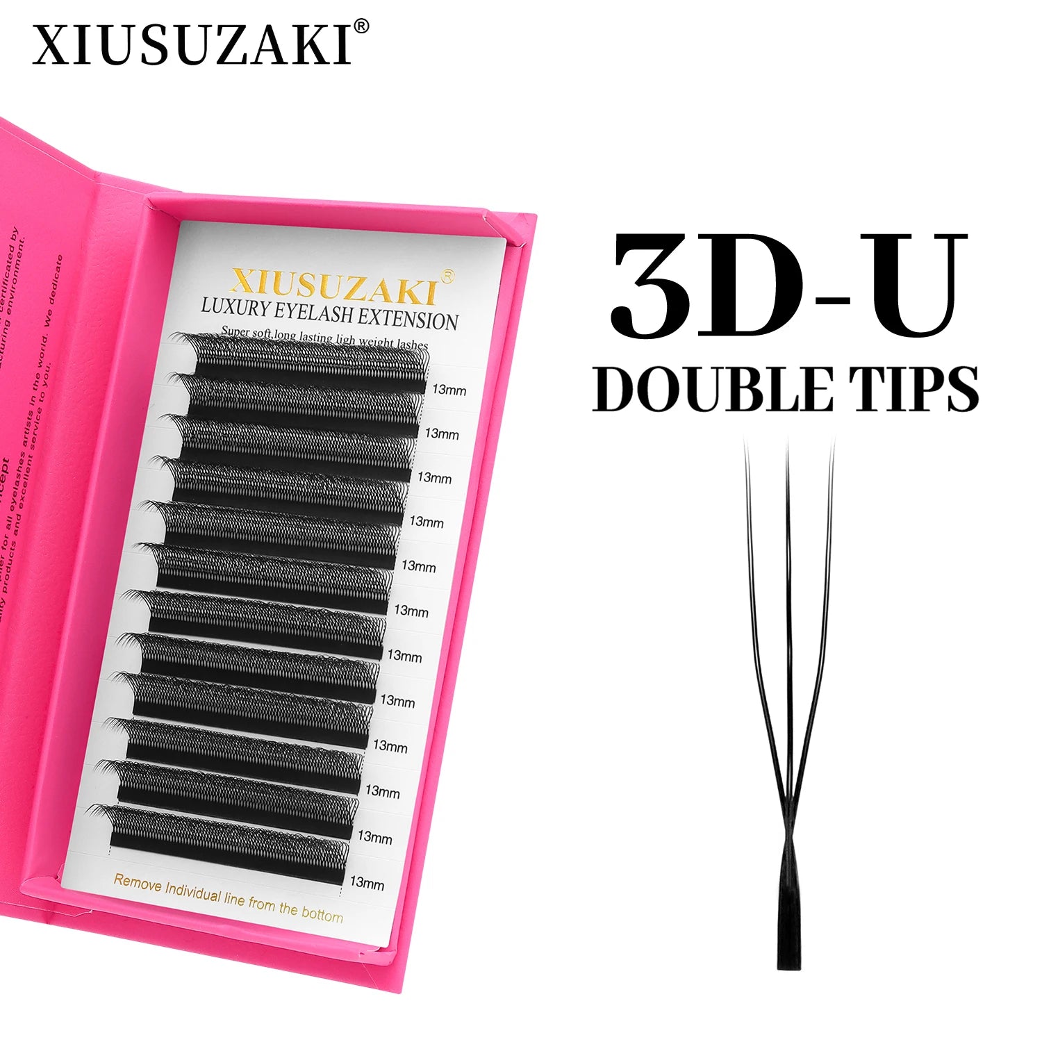 XIUSUZAKI  U-Shaped YY 3D 4D 5D W Eyelash Extensions New Style U/W Lashes Extension Mink Premade Volume Fans False Eyelashes