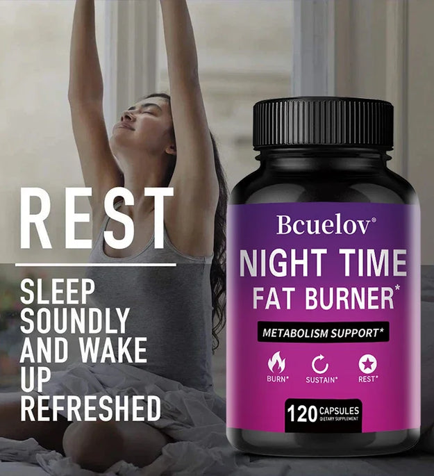 Best Nighttime Fat Burner - Thermogenic Fat Burner, Natural Appetite Suppressant and Metabolism Booster, Immune Health