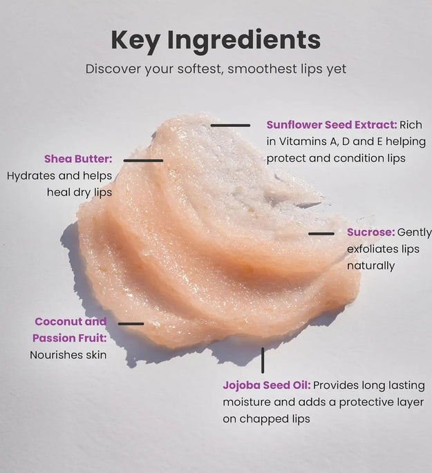 Lip Exfoliator Scrub and Moisturizer, Sugar Scrubs, Overnight Hydration & Softening, Brighten and Dark Lips Soothing Dryness