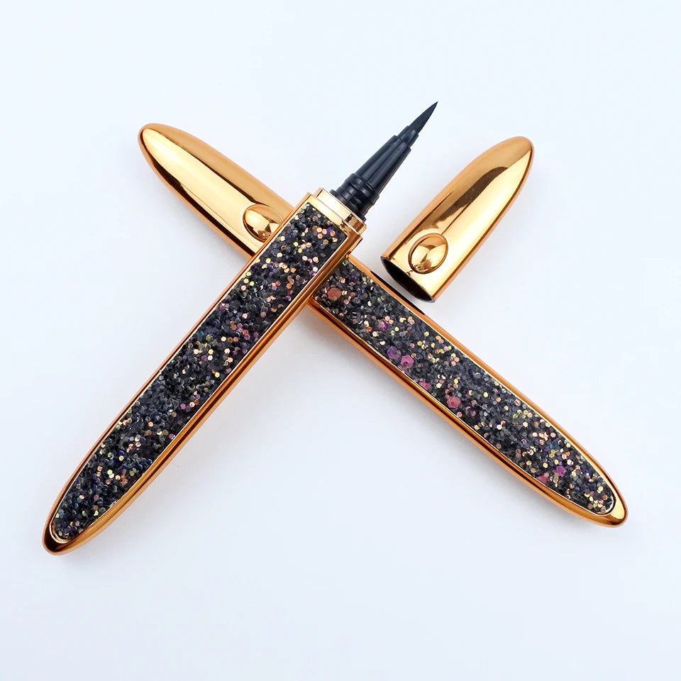 REDSIREN 2 in 1 Lash Glue & Eyeliner Waterproof Long Lasting self adhesive Glue False Eyelashes Black Liquid Eyeliner Glue Pen