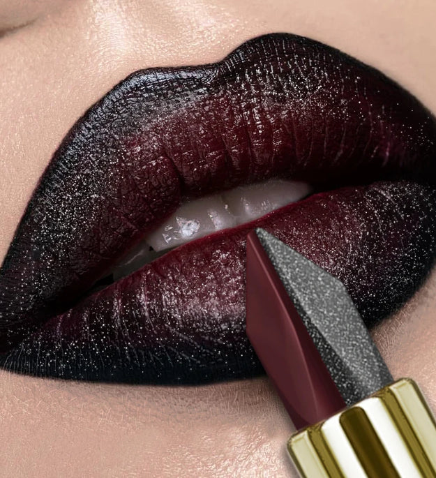 Brown Black Two-tone Lipstick Waterproof Matte Non-stick Cup Pearlescent Diamond Lip Tint Red Sexy Lips Makeup Gifts Cosmetics