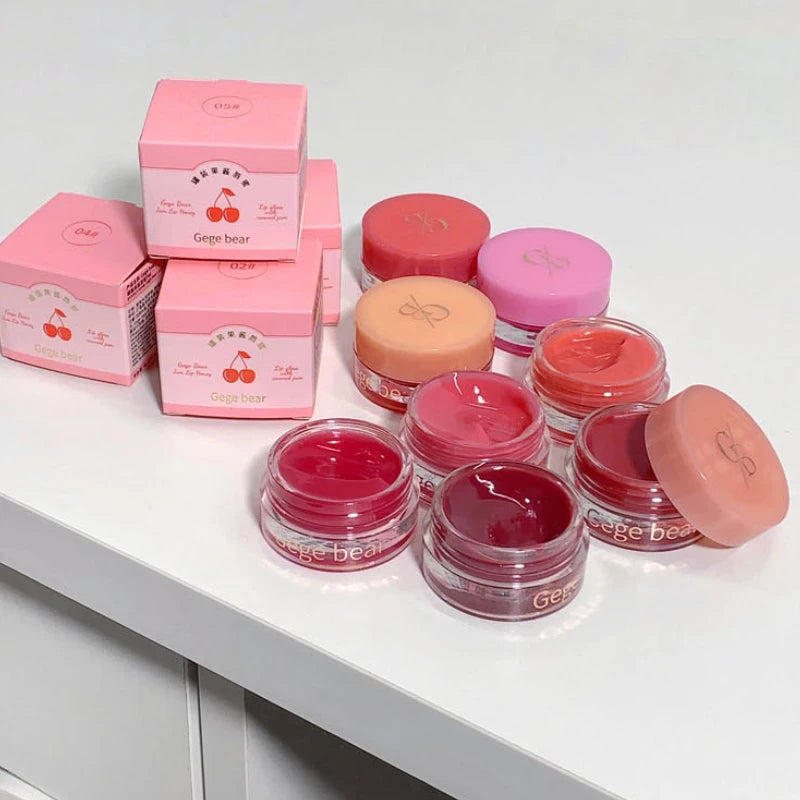 Gege Bear Jarred Jam Lip Gloss — Hydrating Water-Gloss Finish, Plumping Effect, Long-Wearing and Non-Transfer Formula for a Glas