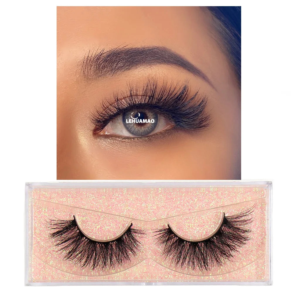 LEHUAMAO Eyelashes 3D Mink Lashes natural handmade volume soft lashes long eyelash extension real mink eyelash for makeup D103