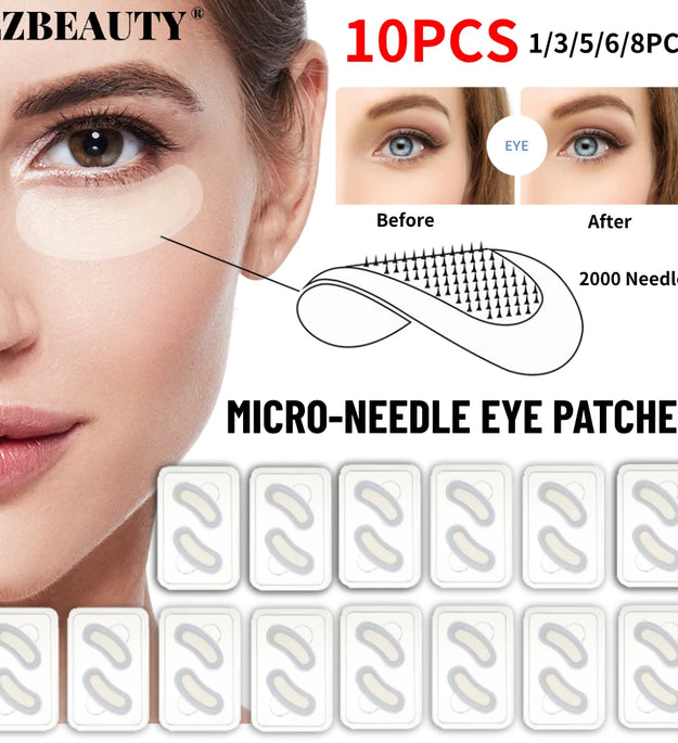 Microneedle Eye Patches Mask Korean Skin Care Hyaluronic Acid 1-10PCS for Anti Wrinkle Aging Dark Circle Eyes Mask Moisturizing