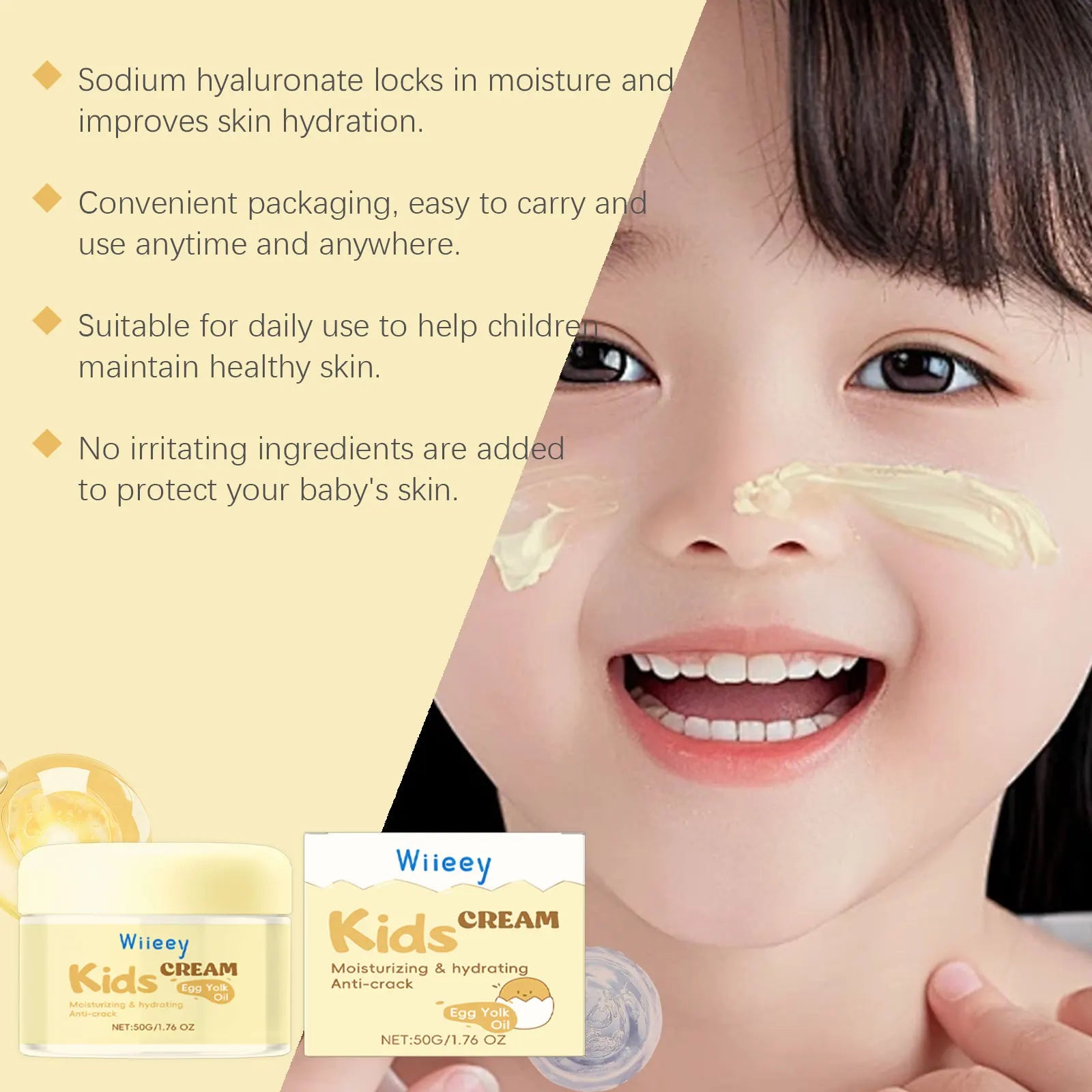 Baby Cream Face Moisturizer Soothing Fragrance Free Organic Skin Protection Children Kids Nourishing Body Lotion Baby Bum Cream