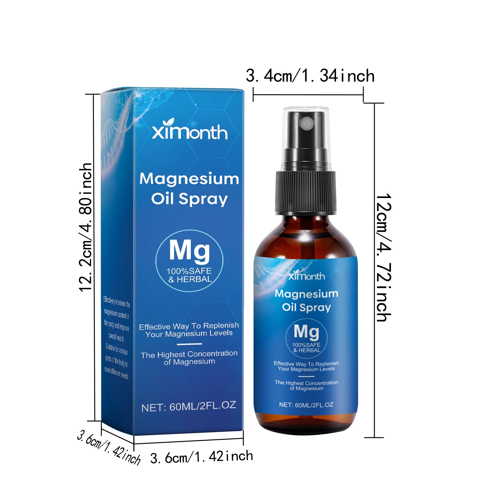 Essential Oil Magnesium Spray Relieves Muscle Body Pain Smoothes Softens Skin Magnesium Oil Spray Relaxation Better Sleep Care - BlissFully