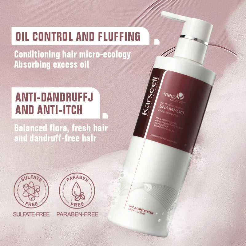 Karseell 500ml Argan Oil Shampoo Herbal Extract Moisturizing Smooth Shampoo for Dry and Damaged Hair - BlissFully