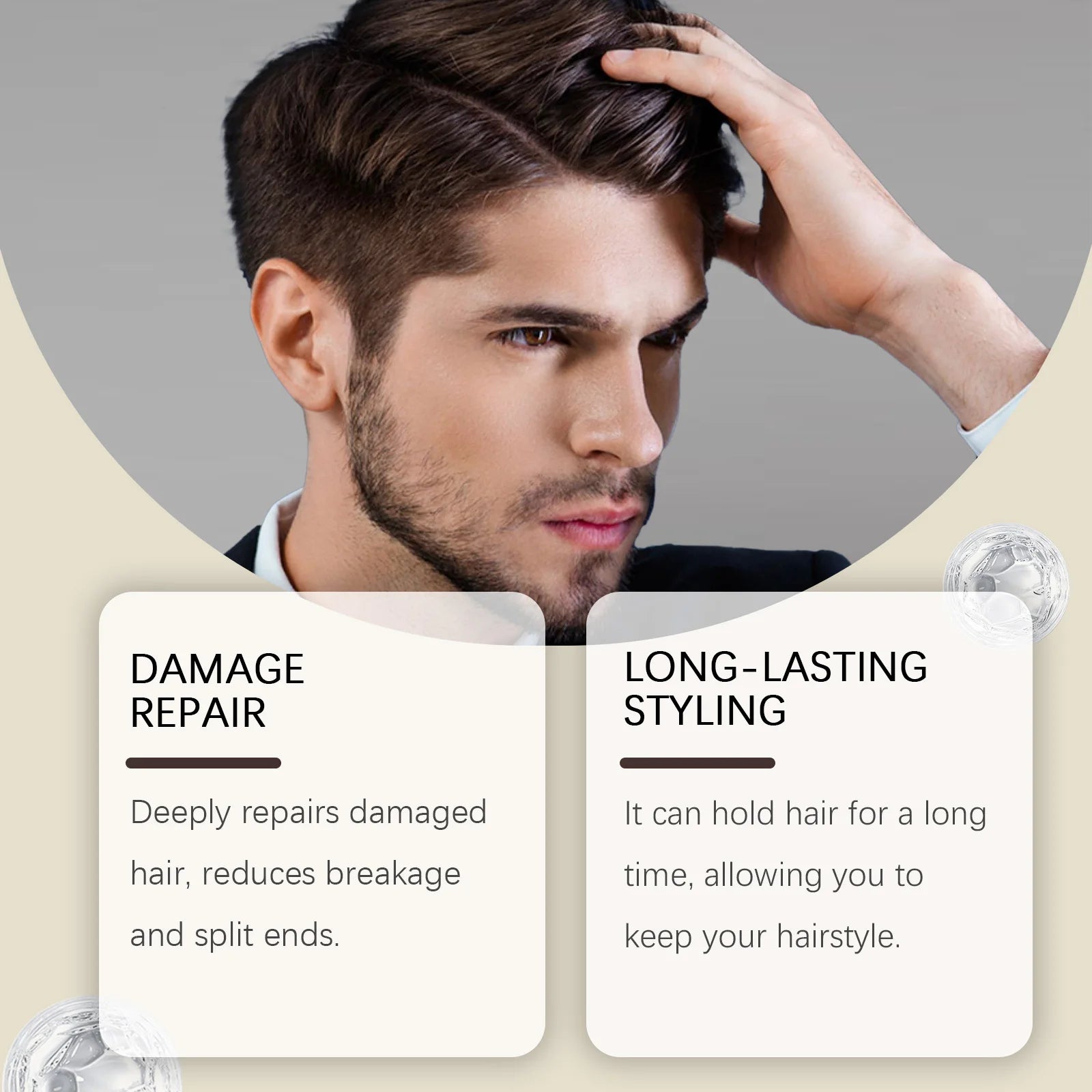 Long Lasting Stying Wax Fluffy Hair Pomade Wax Keep Hair Oil Edge Control Barbershop Tools Salon Hairdressing Mud Hair Styling - BlissFully