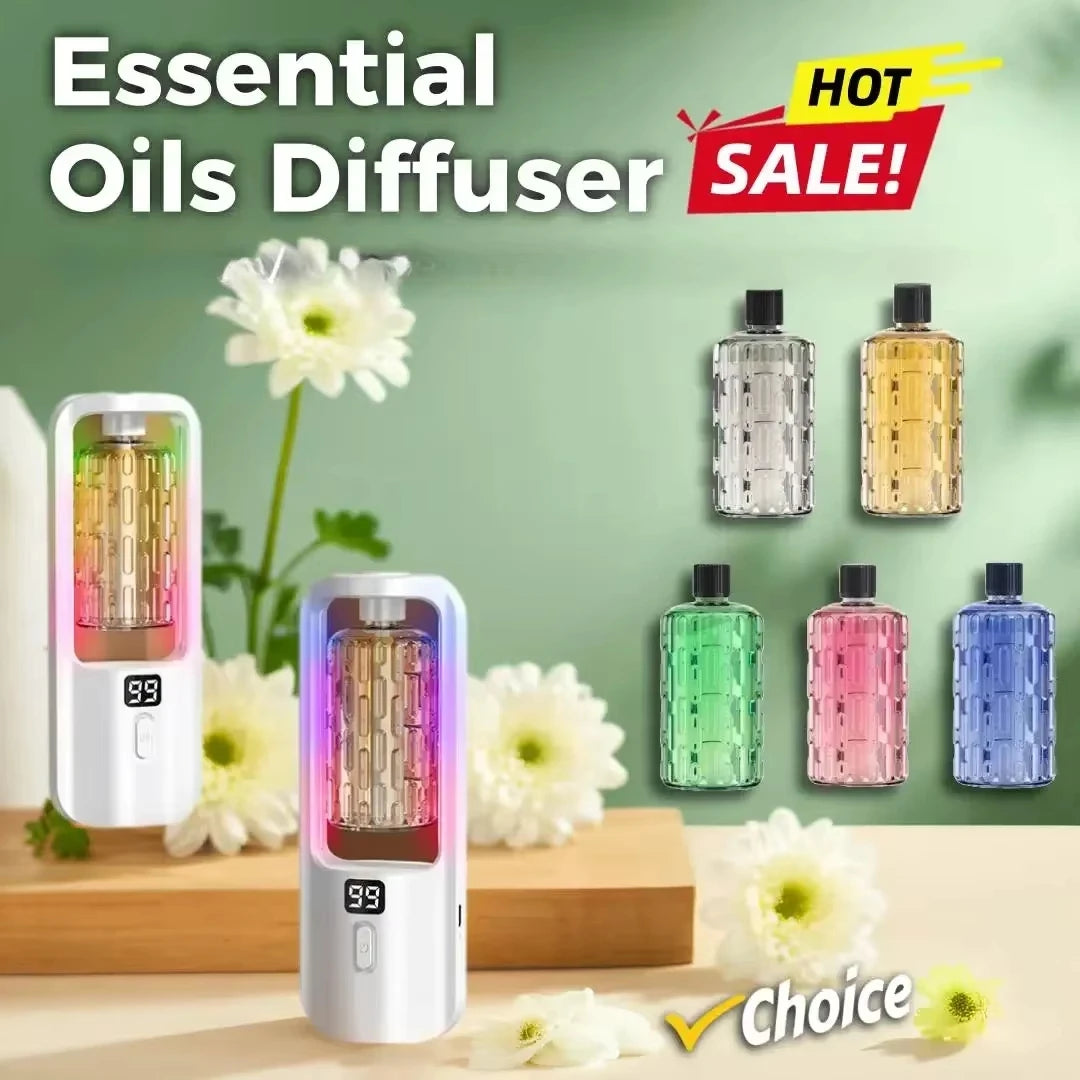 50ml Essential Oils Diffuser USB Multi-mode LED Digital Display 5 Gear Home Wall Mounted Display Air Freshener Smart Fragrance