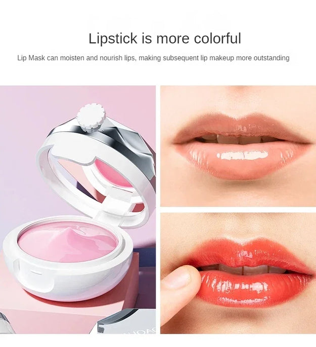 Lip Plumper Night Sleep Maintenance Moisturizing Lip Balm Flavor Nourish Relieve Dryness Reduce Fine Lines Protect Lip Care Mask
