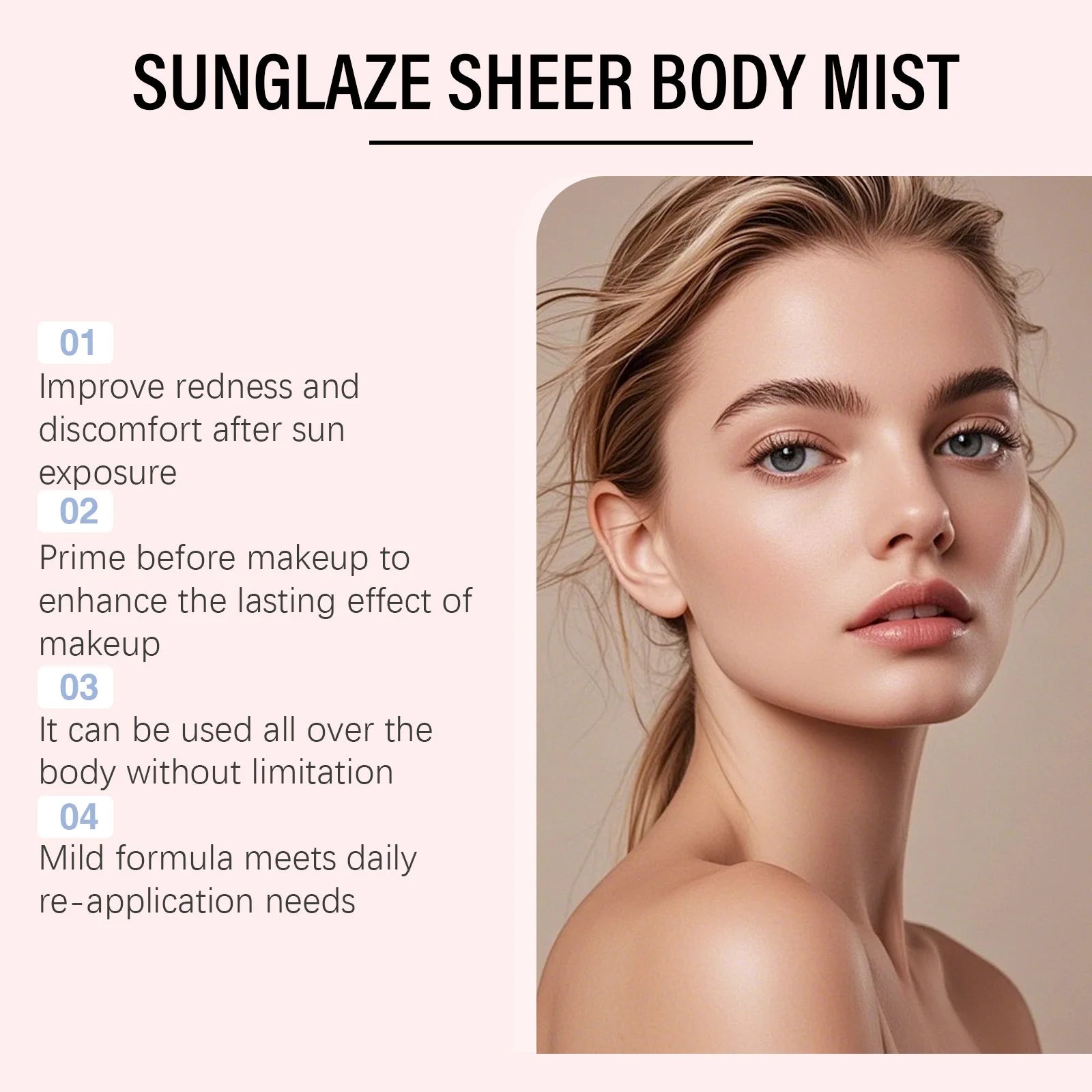 Refreshing Sunscreen Spray Body Sun Block Isolation Mist Long Lasting UV Protector Summer Outdoor Brightening Moisturizer Serum