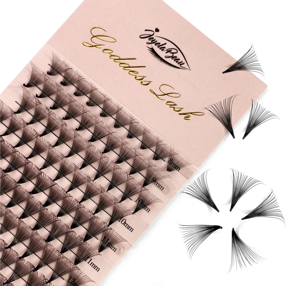 Goddess 12D/14D/16D/20D Premade Fan Eyelash Extensions Natural Soft Russian Volume Lashes Faux Mink Individual Lash Extensions