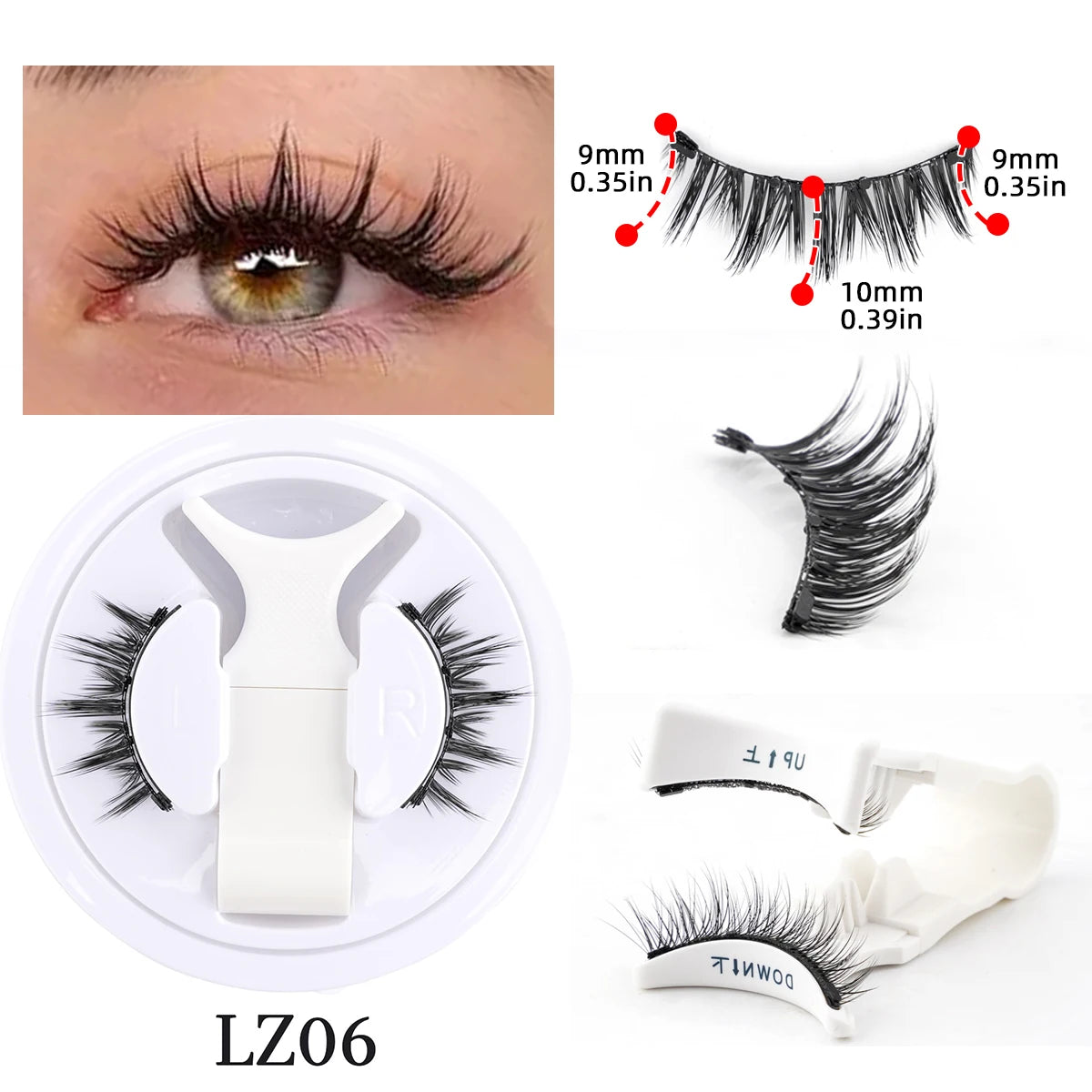 1 Pair Reusable Magnetic Eyelashes Set With Magnetic Tweezers Natural Faux Mink Lashes Fluffy Fake Eyelash Extension Makeup Tool