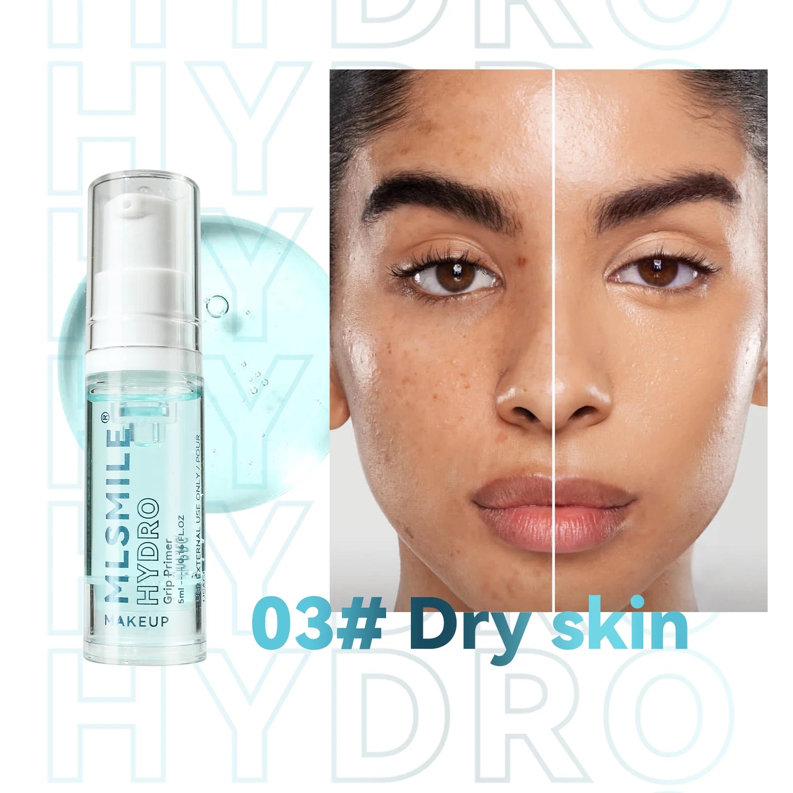 MLSMILE Moisturizing Primer Natural Light & Long Lasting Hydrating Primer Gel Skin Brightening easy to solve Primer Gel