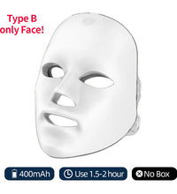 Wireless 7 Colors LED Face Beauty Machine Photon Facial Neck Skin Tighten Rejuvenation Facial Neck Mask - BlissFully