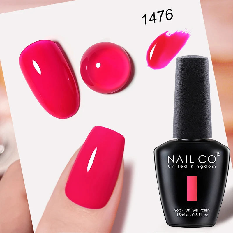 NAILCO 15ml Hema/TPO Free UV Gel Nail Polish Nail Art Manicure Nail Professionals Base Top Varnish Semi Permanent Vernis Nail