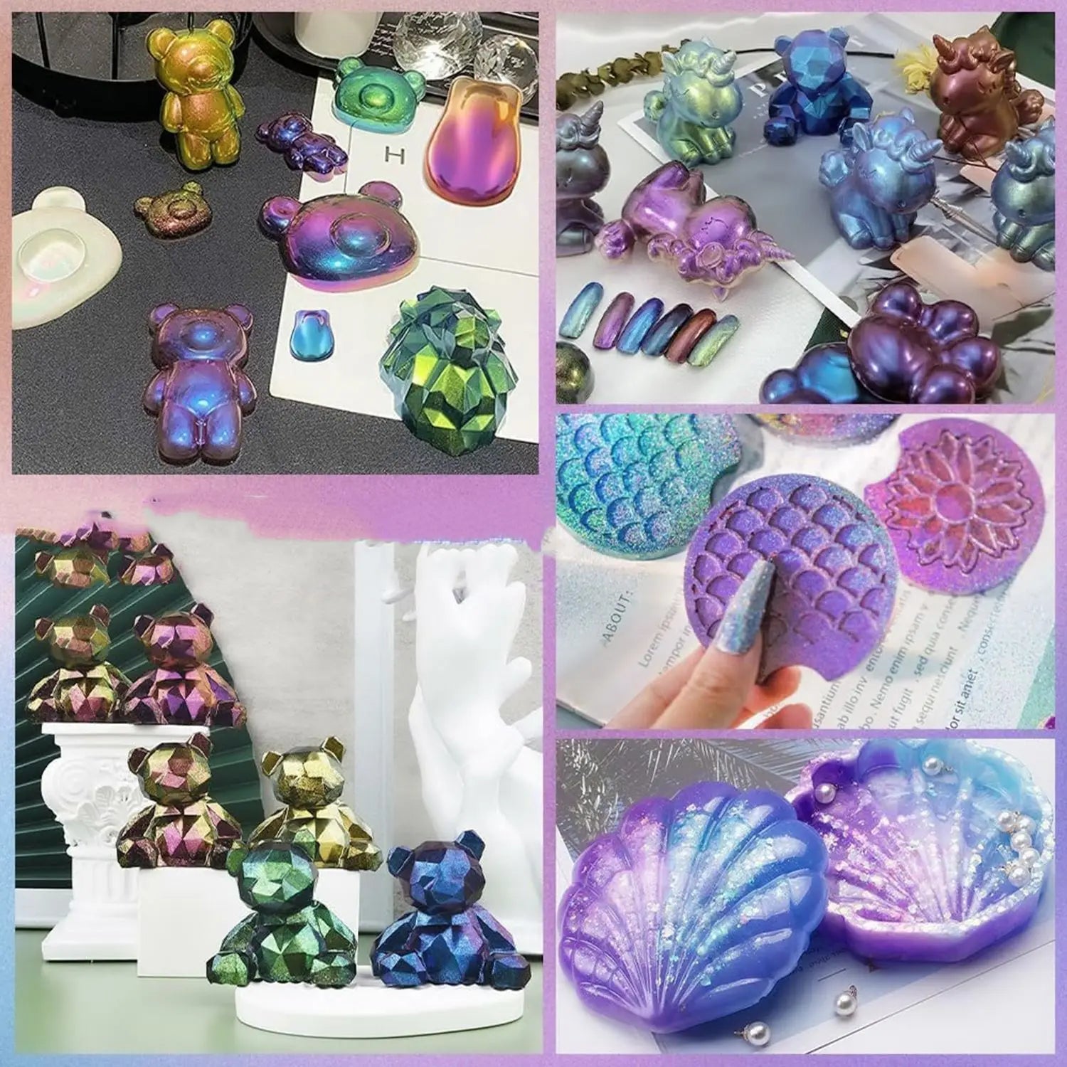 3g Chameleon Mica Powder Color Shift Pigment Powder For Epoxy Resin Painting Soap Making Bath Bombs Candle Making Dyes