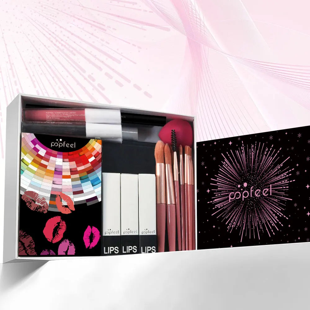 POPFEEL Christmas Makeup Set Gift Box - Includes Eyeshadow, Concealer, Powder - Perfect Cosmetics Set Gift for Special Occasions