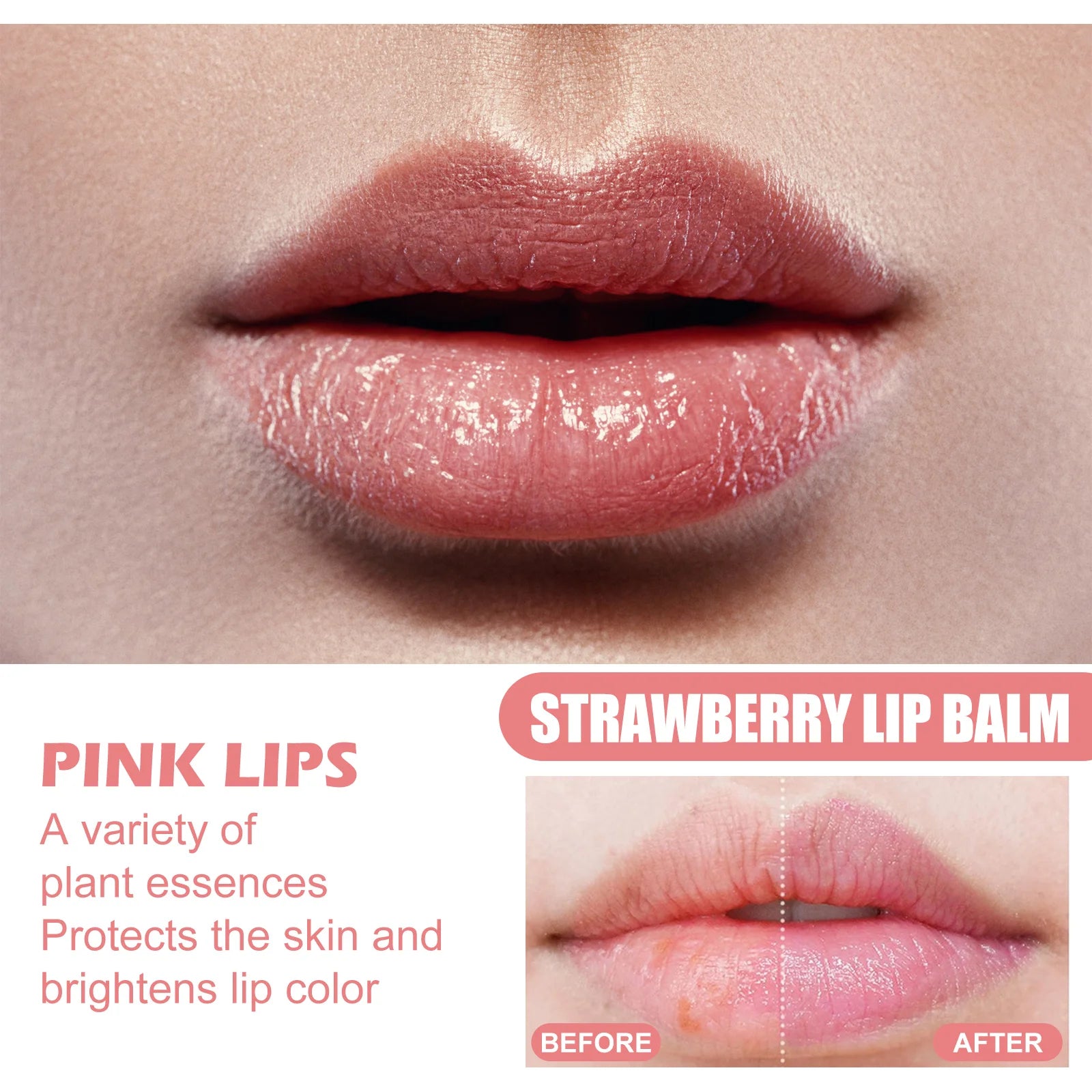 7.5g Lip Sleep Mask Night Sleep Maintenance Moisturizing Lip Gloss Bleach Cream Nourishing Lip Care Strawberry Honey
