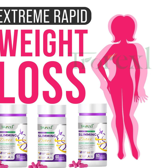 Extra Strength Cassia & Lotus Weight Loss Capsules – Natural Appetite Suppressant + Fat Blocker | Vegan | 60 Capsules