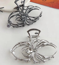 1Pcs Halloween Black Spider Hair Claw Clips with Pearl Charm Design,Metal Gothic Punk Hair Clips Strong Hold Hair Accessories - BlissFully