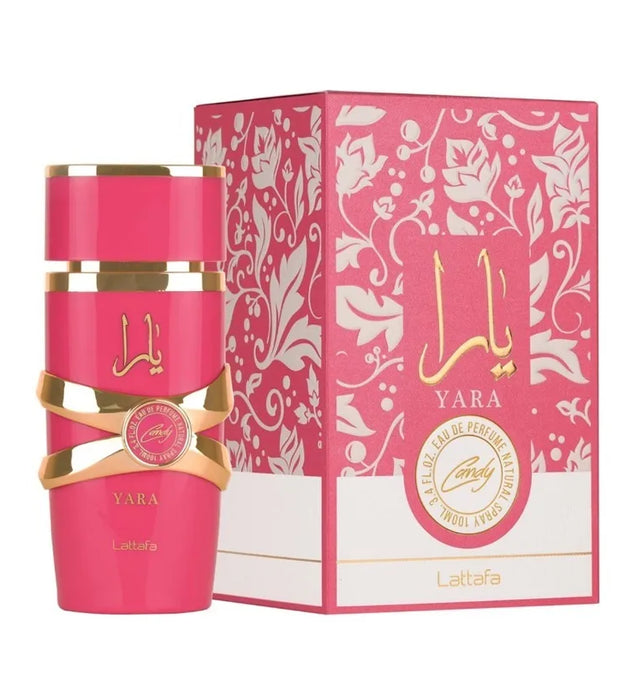 Lattafa Yara Candy Vanilla Fruity Citrus Floral Eau de Parfum Long-Lasting Fragrance for Women 3.40 Ounce 100 ml