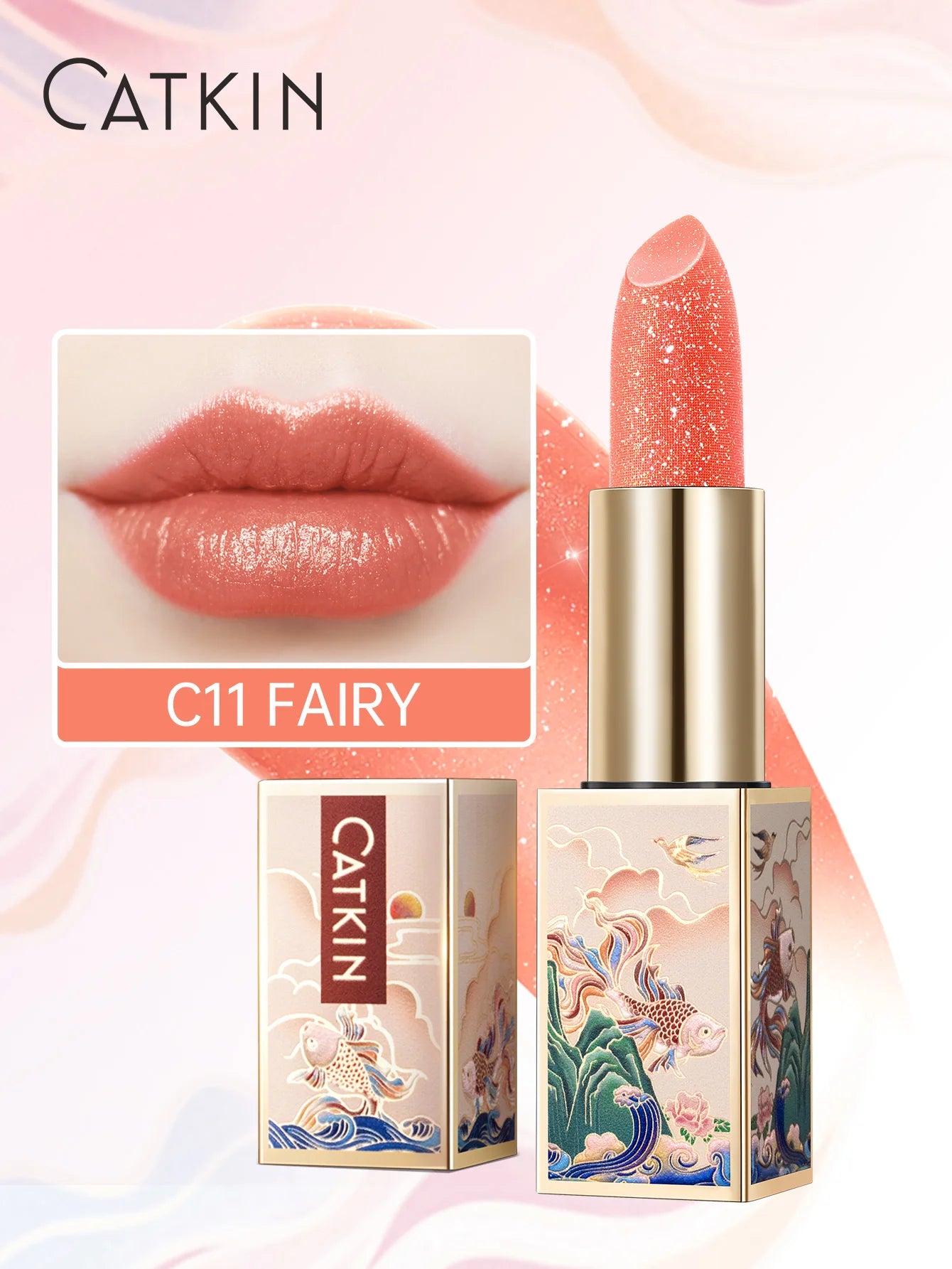 CATKIN SPARKLING LIP BALM MOONLIGHT COLOR-CHANGING LIP STICK - NEW SERIES