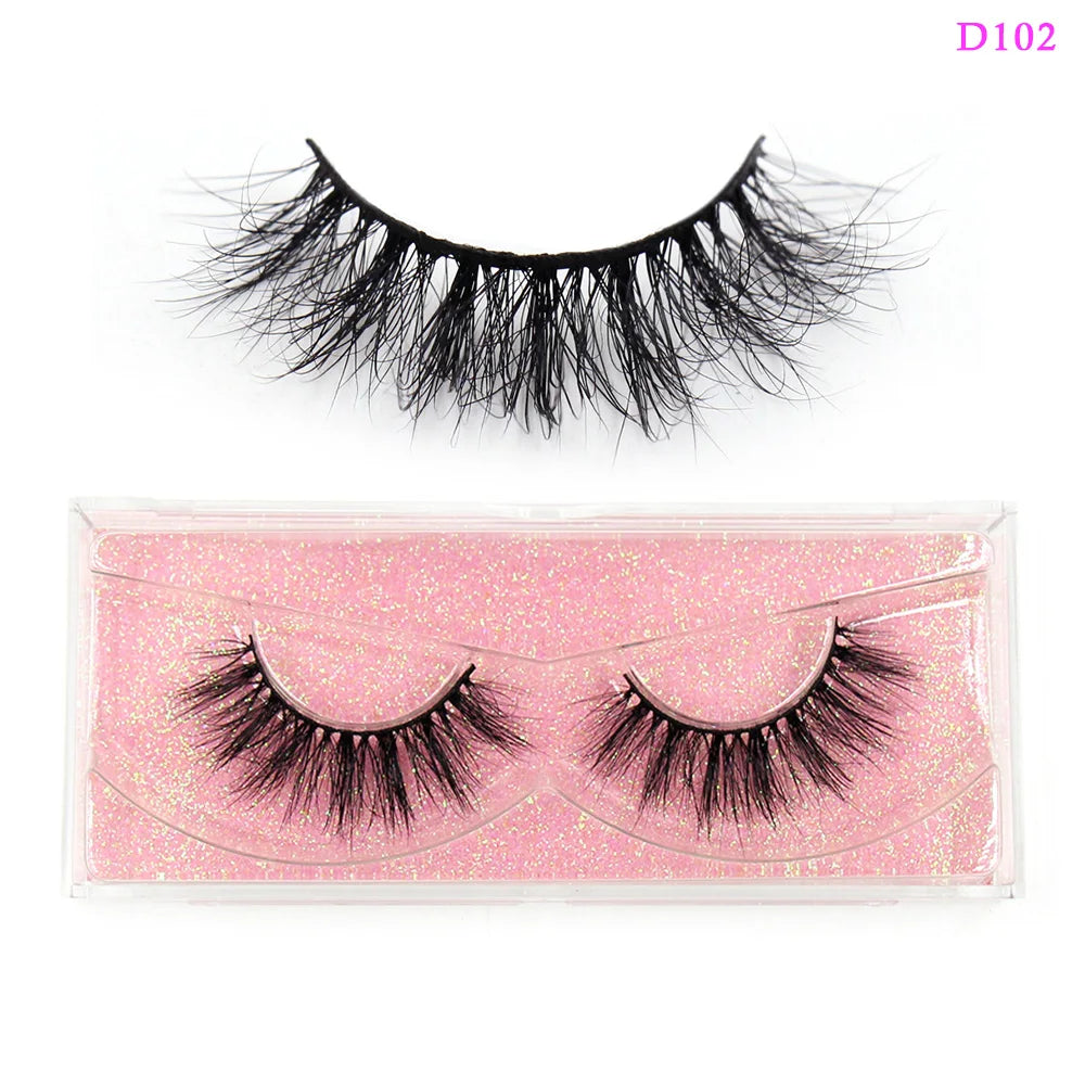 LEHUAMAO Eyelashes 3D Mink Lashes natural handmade volume soft lashes long eyelash extension real mink eyelash for makeup D103